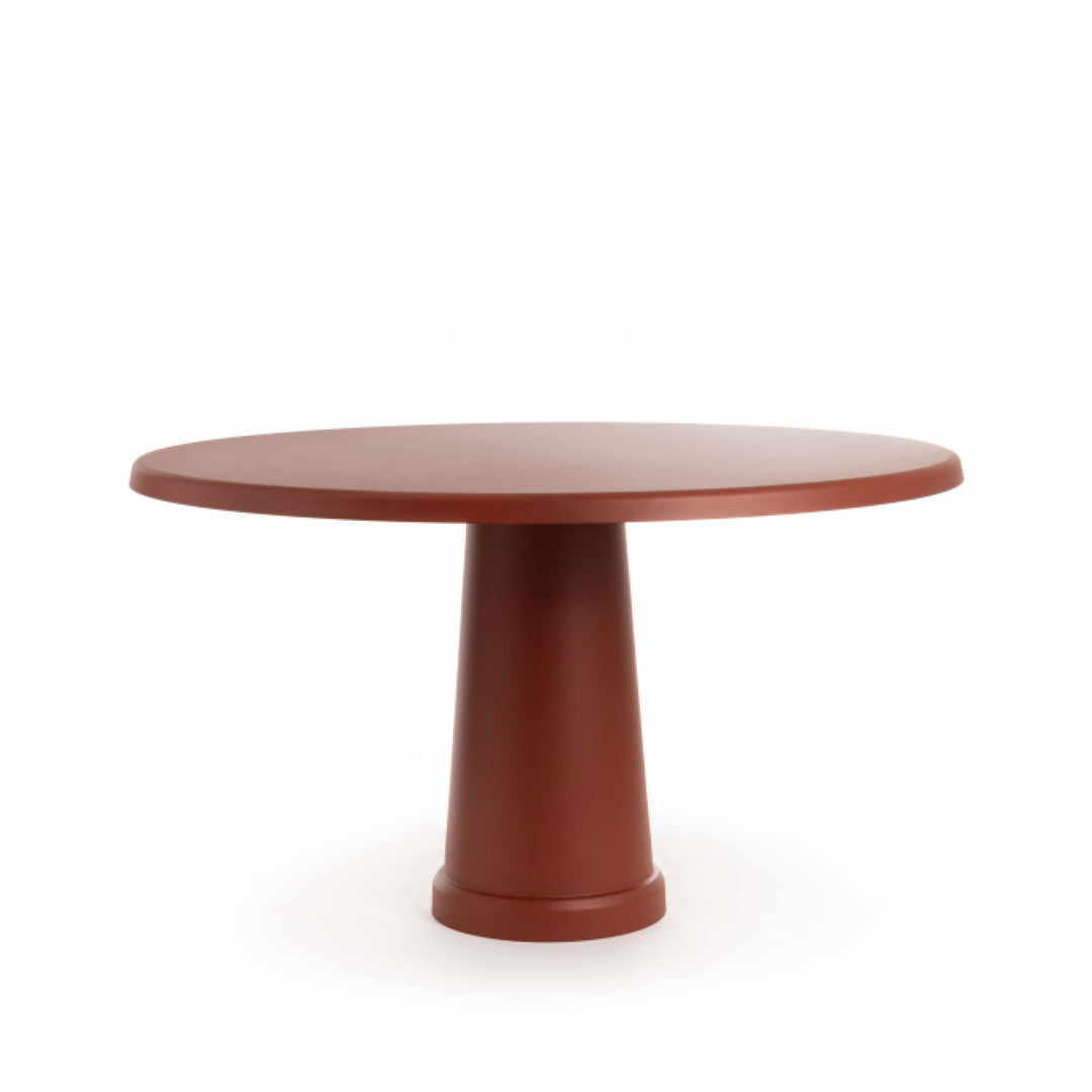 Brown coppper All Round dining table by From Industrial Design for Magis, contemporary designer table