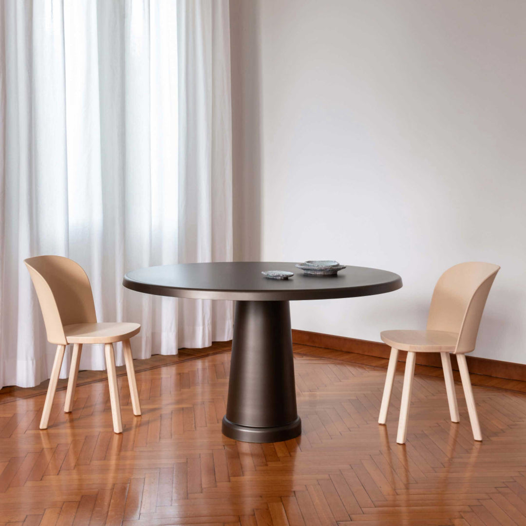 Dark Bronze All Round dining table by From Industrial Design for Magis, contemporary designer table
