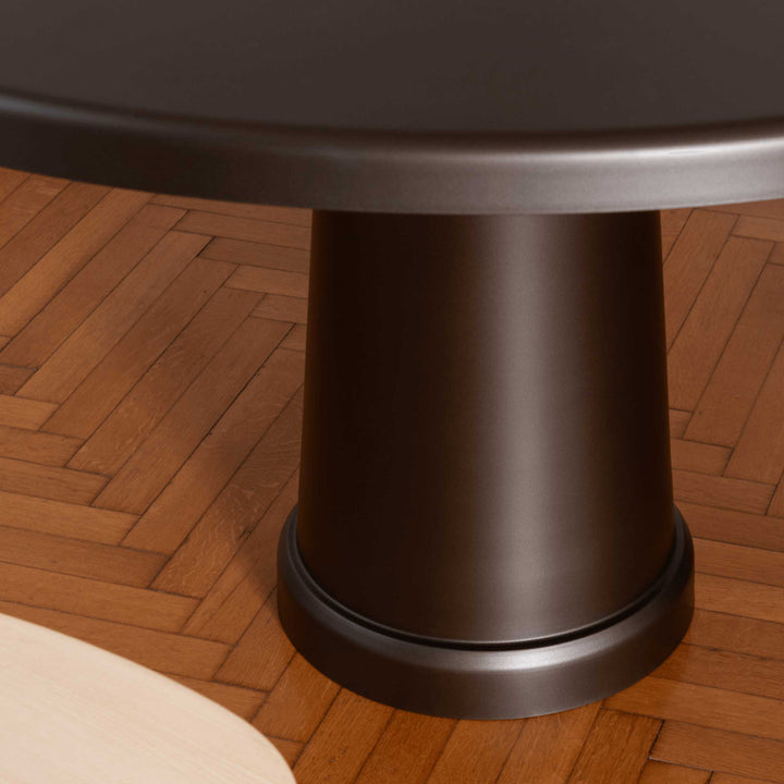Dark Bronze All Round dining table by From Industrial Design for Magis, contemporary designer table