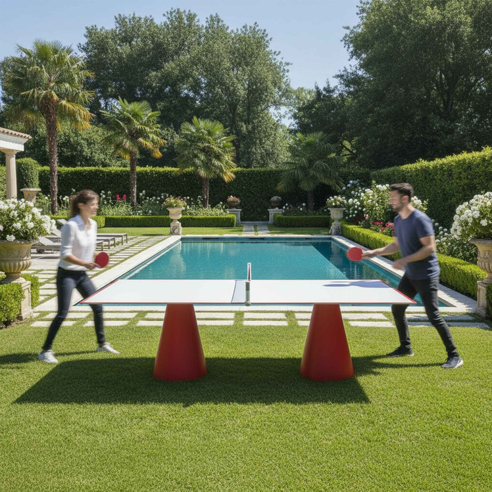 Dada Outdoor table tennis table by Basaglia and Rota Nodari for FAS Pendezza, designer outdoor ping pong table