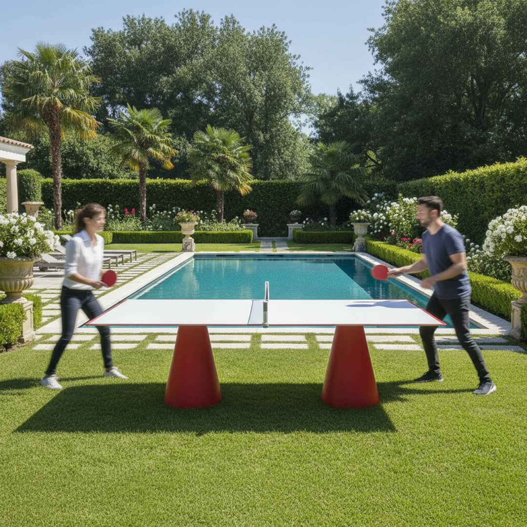 Dada Outdoor table tennis table by Basaglia and Rota Nodari for FAS Pendezza, designer outdoor ping pong table