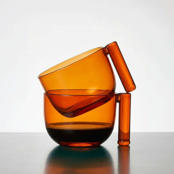 Blown Glass Ceremony Tea Set THE FLAME Orange by Neri & Hu for Paola C