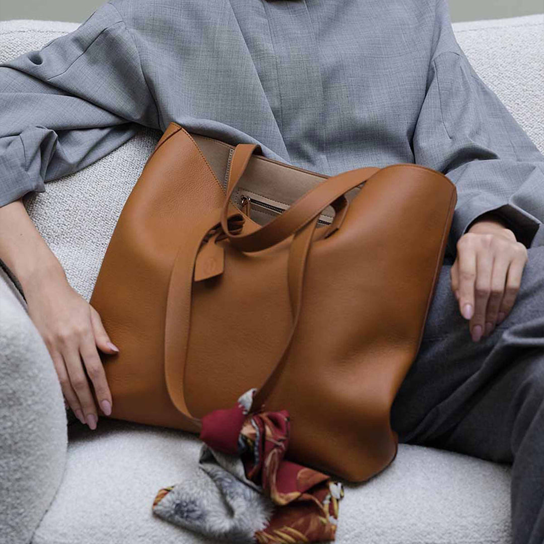 Leren draagtas TRAVELLER'S COLLECTION van Ludovica Serafini + Roberto Palomba voor Poltrona Frau