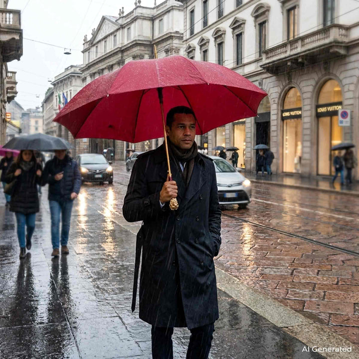 Parasol ZŁOTY LEW z rączką z żywicy