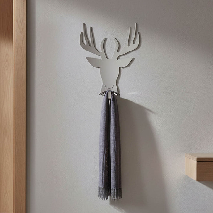 Caccia Grossa Deer wall-mounted clothes hanger by Lettera G, decorative designer wall hook.