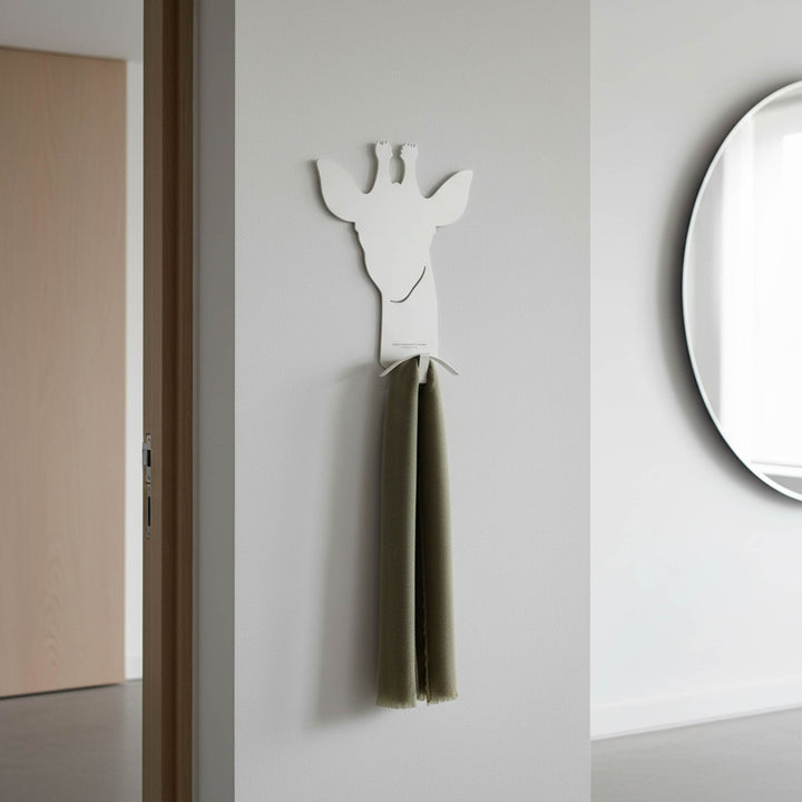 Caccia Grossa Giraffe wall-mounted clothes hanger by Lettera G, decorative designer wall hook.