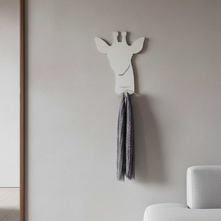 Caccia Grossa Giraffe wall-mounted clothes hanger by Lettera G, decorative designer wall hook.