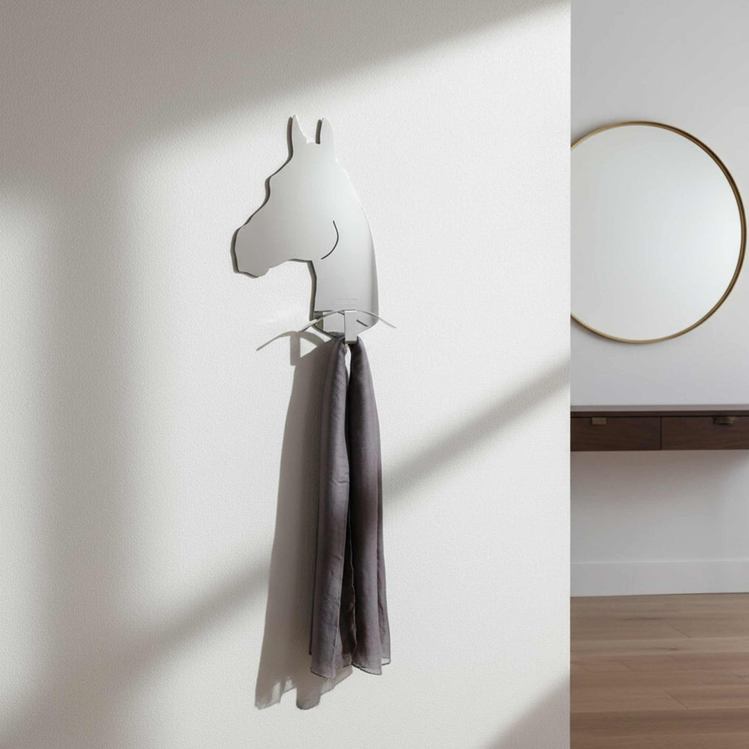 Caccia Grossa Horse wall-mounted clothes hanger by Lettera G, decorative designer wall hook.