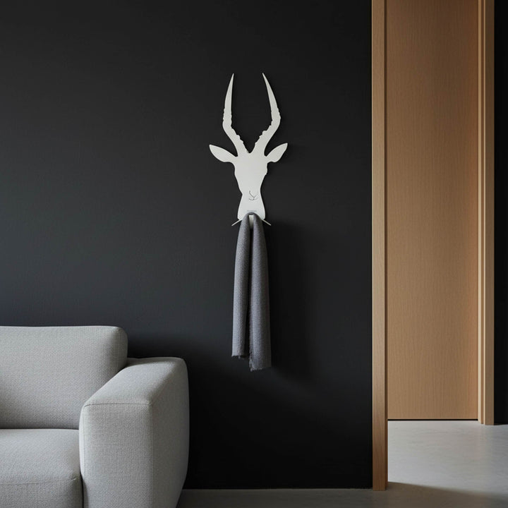 Caccia Grossa Impala wall-mounted clothes hanger by Lettera G, decorative designer wall hook.
