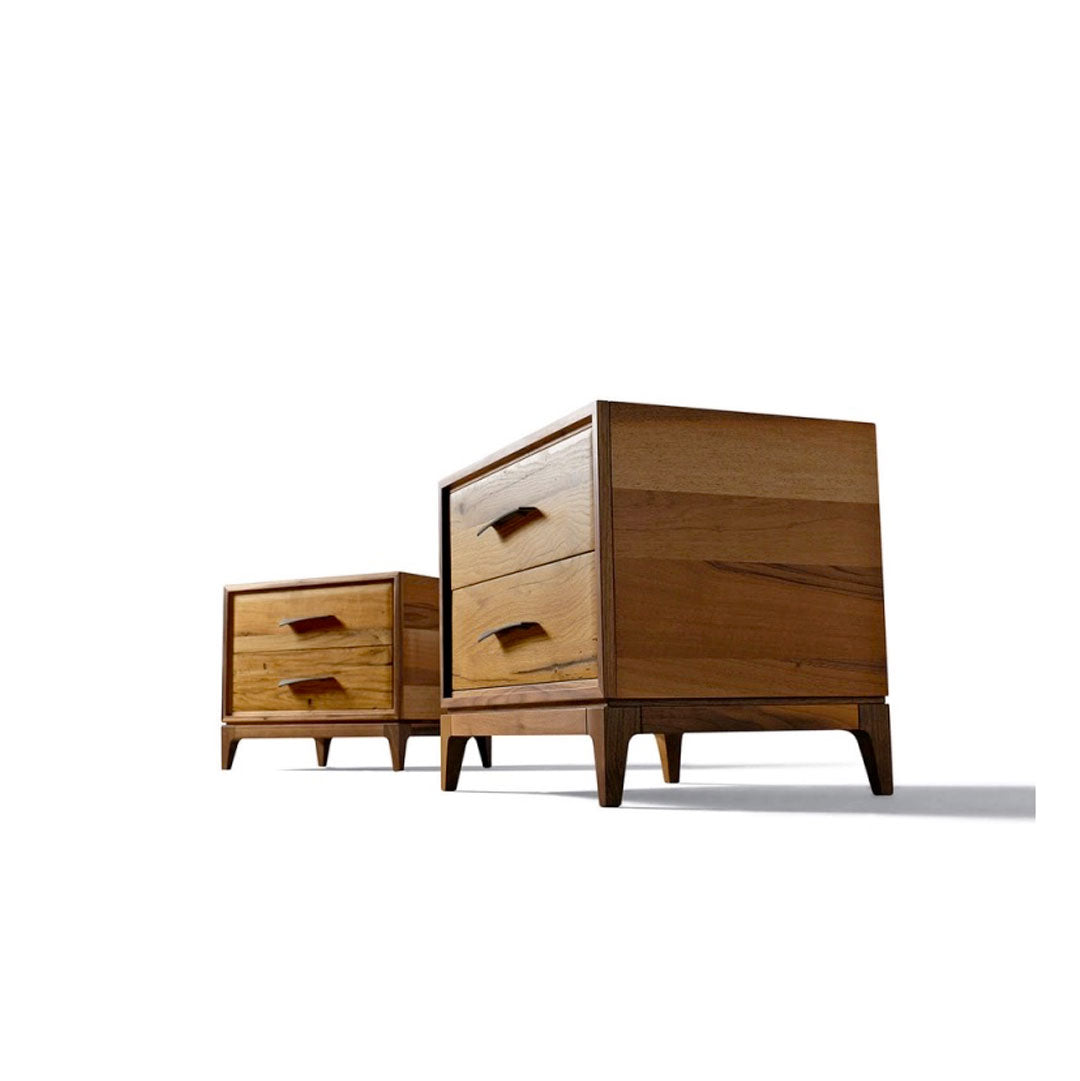 Walnut Wood Bedside Table VELO by Dale Italia