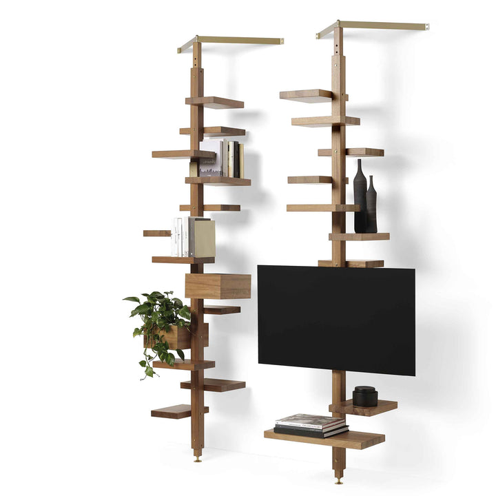 Adelaide TV wooden bookshelf by Claudio Bitetti for Mogg.