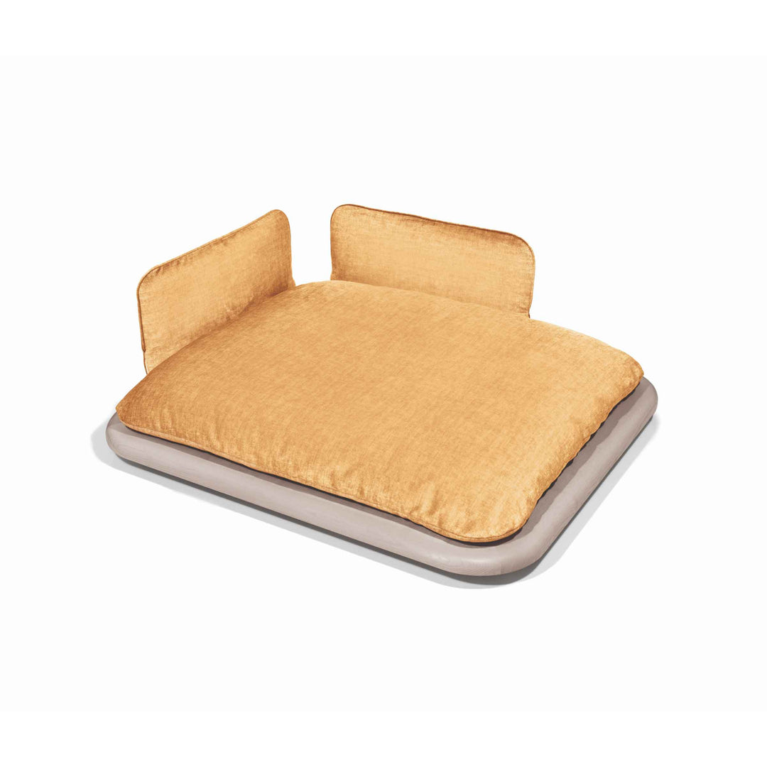 Yellow Nuvola Plus designer pet bed by Valeria Pompa for Labilla, luxury dog bed