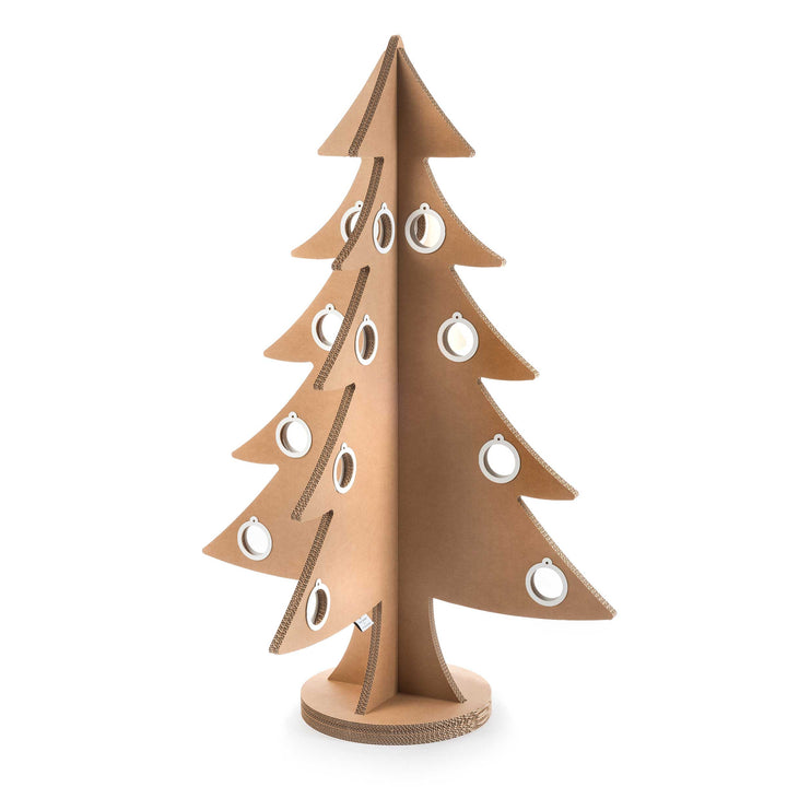 Sustainable 3D Cardboard Christmas Tree XMAS 180-215 with Decorations 01