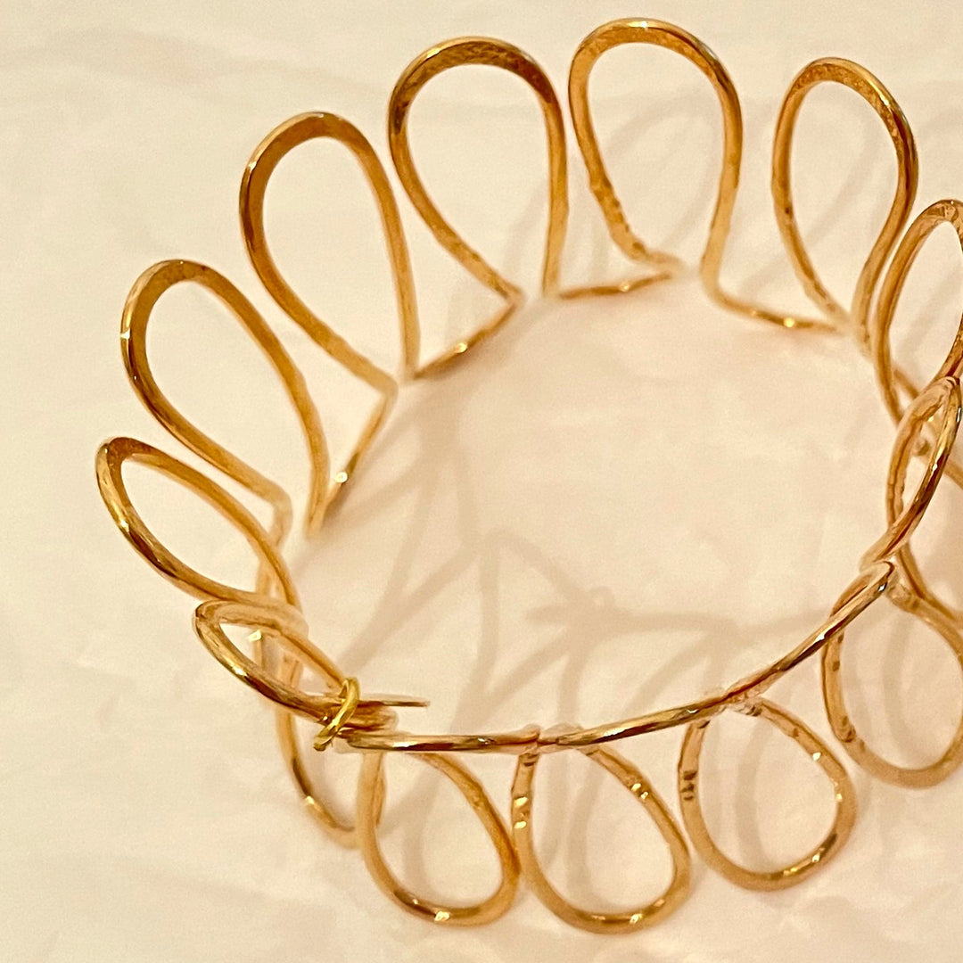 Gold Plated Brass Bracelets WAVE by Ornella Bijoux 06