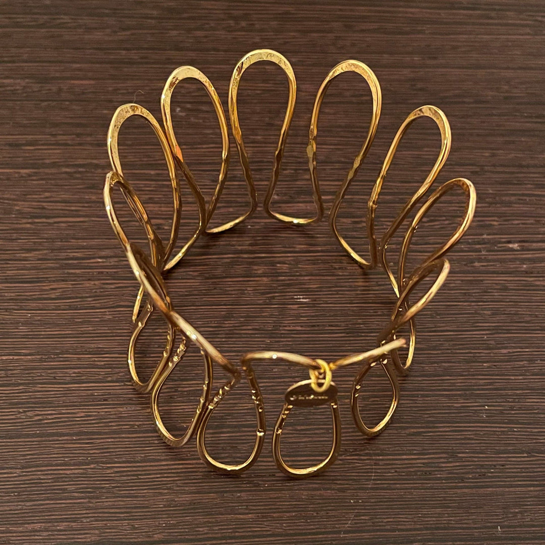 Gold Plated Brass Bracelets WAVE by Ornella Bijoux 05