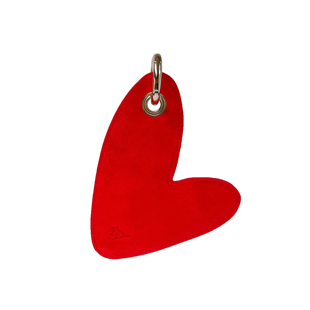 Suede Keyring and Charm HEART by Michele Chiocciolini 01