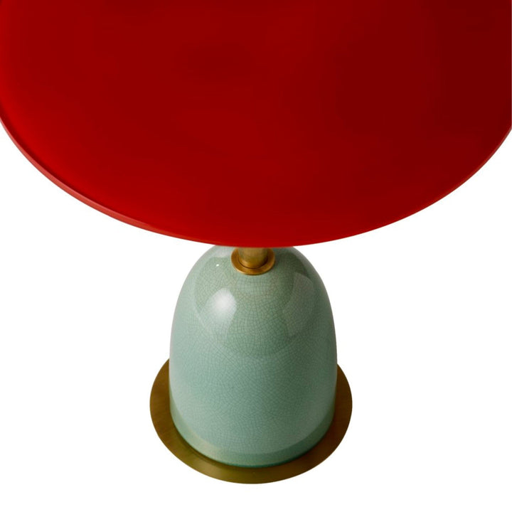 Side Table PINS by La Récréation - P.Angelo Orecchioni Arch. - Celadon and Red 02