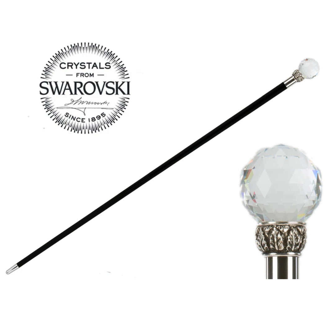 Cane CRYSTAL BALL with Swarovski® Crystal Handle 01