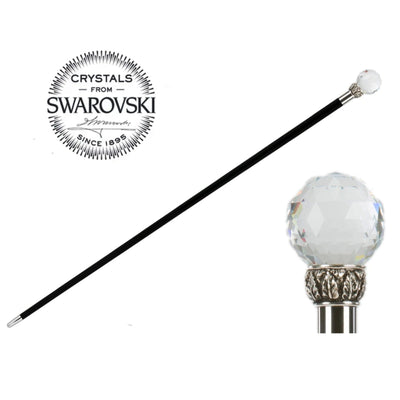 Cane CRYSTAL BALL with Swarovski® Crystal Handle 01