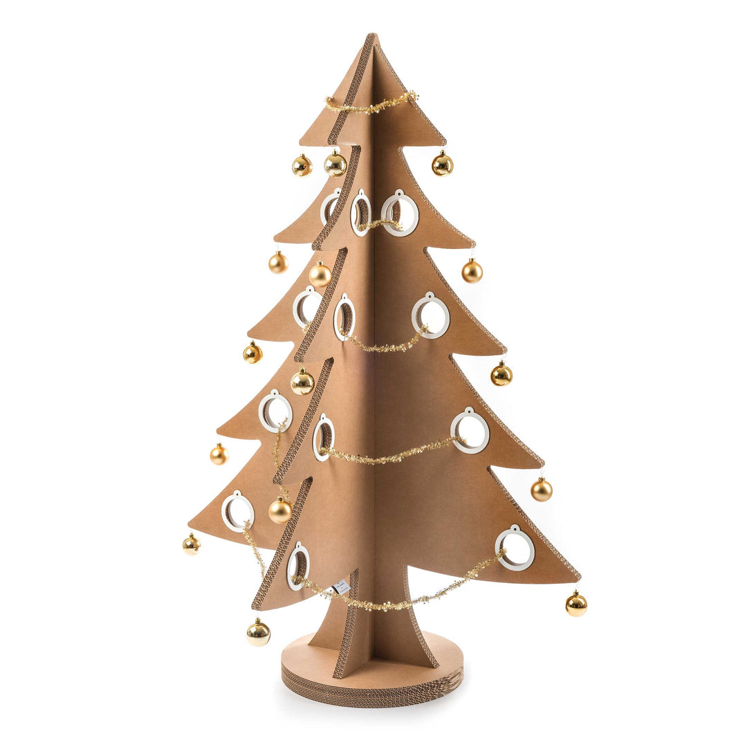 Sustainable 3D Cardboard Christmas Tree XMAS 180-215 with Decorations 06