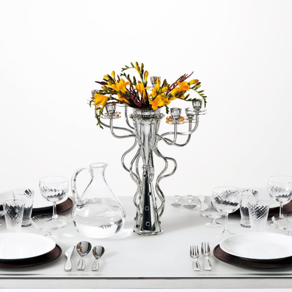 Silver-Plated Seven-Branched Candleholder SIMON by Borek Sipek for Driade 02
