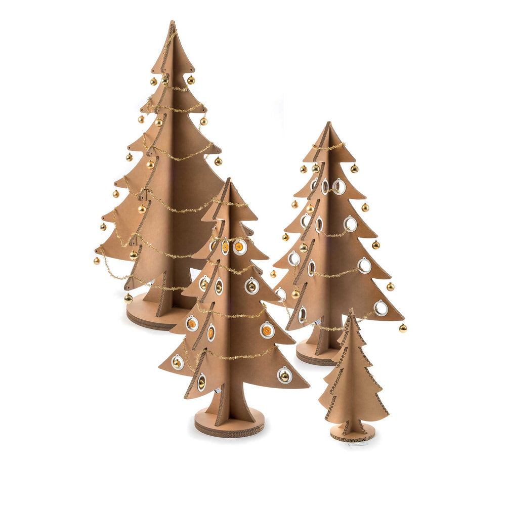 Sustainable 3D Cardboard Christmas Tree XMAS 180-215 with Decorations 02