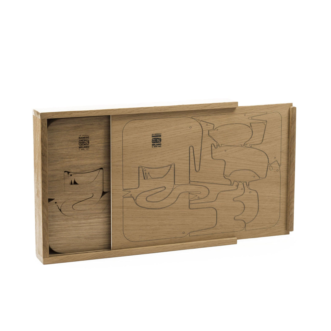Wooden Puzzle 16 ANIMALI by Enzo Mari for Danese Limited Edition