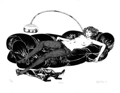 1976 - Signed Lithography Guido Crepax - Anita (The Sofa) 01