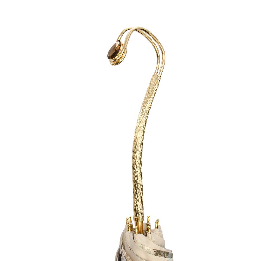 Umbrella ROMANTIC with Jewelled Brass Handle 06