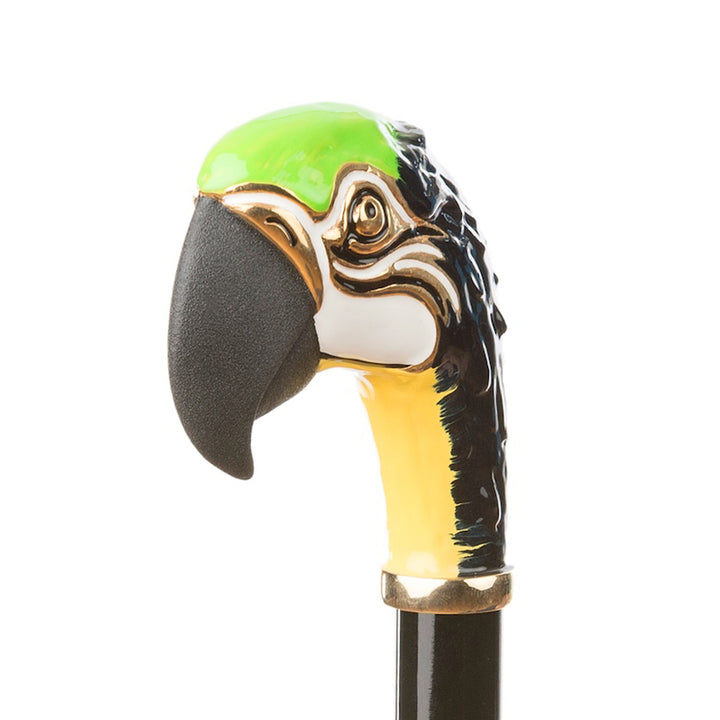 Umbrella PARROT with Enameled Brass Handle 05