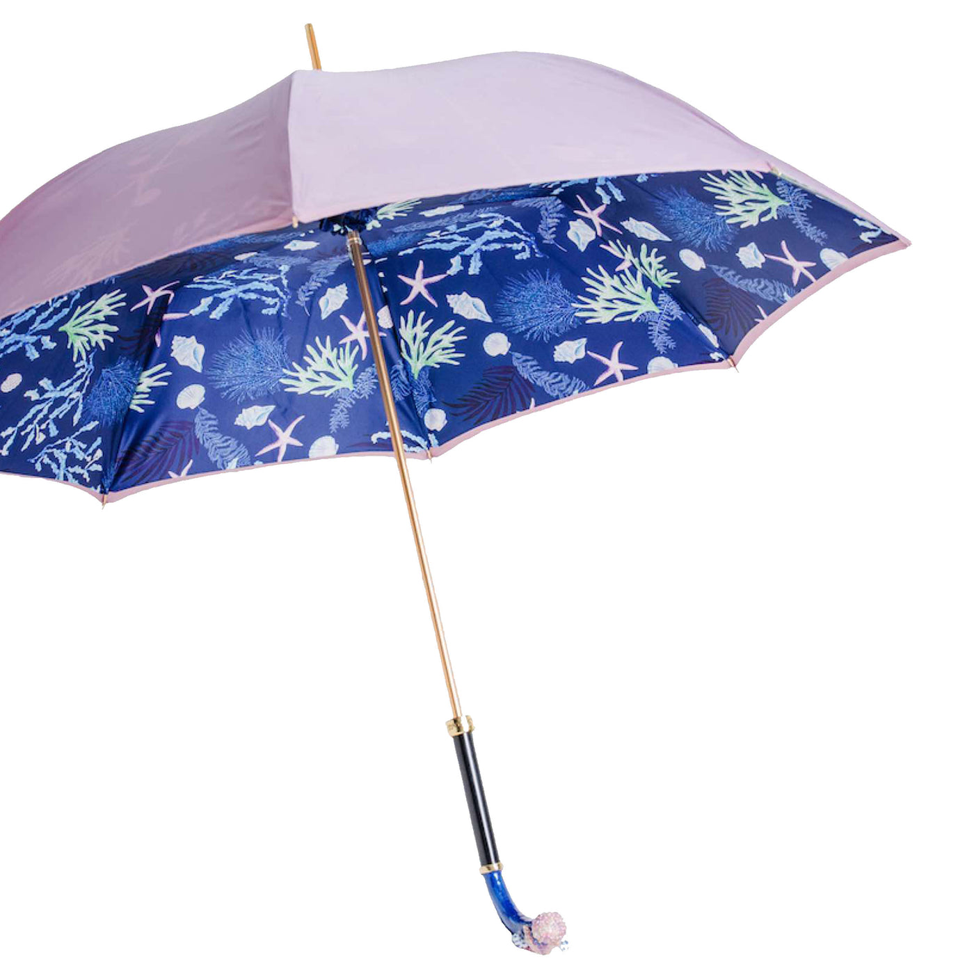 Umbrella STARFISH with Enameled Brass Handle 08