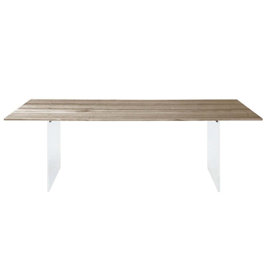 Table with Solid Grey Walnut Wood Top SOSPESO 01