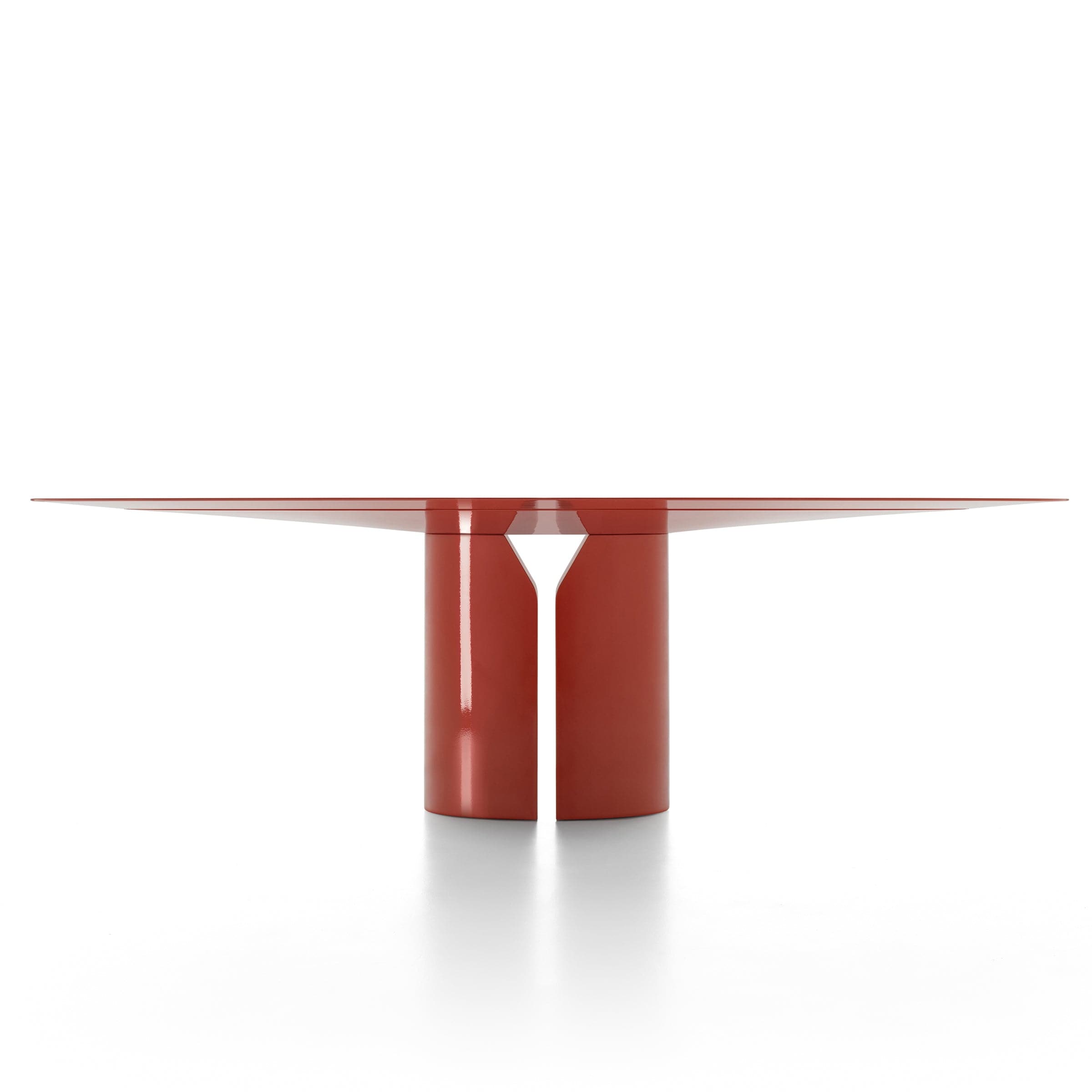 Oval Table NVL TABLE Red by Jean Nouvel Design for MDF Italia