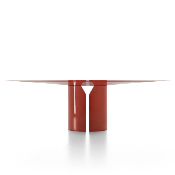Oval Table NVL TABLE Red by Jean Nouvel Design for MDF Italia 01