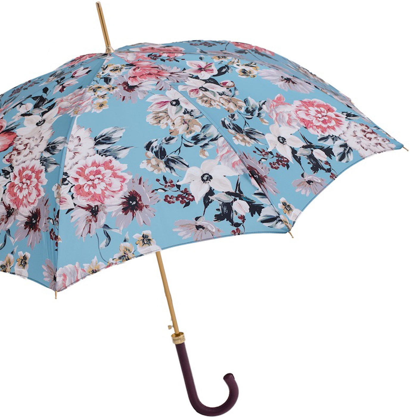 Umbrella FLOWER with Leather Handle 08