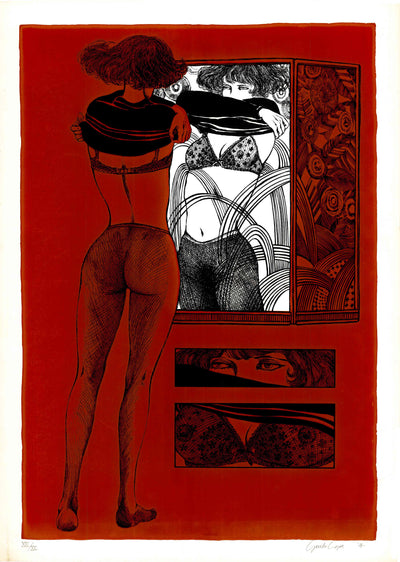 1977 - Signed Lithography Guido Crepax - Mirror, mirror 01