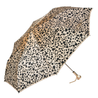 Folding Umbrella LEOPARD with Jewelled Brass Handle 06