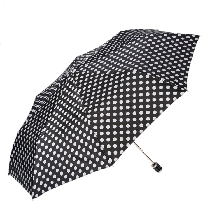 Folding Umbrella POLKA DOTS with Jewelled Acetate Handle 06