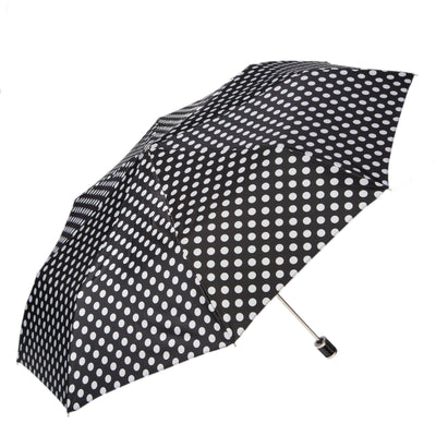 Folding Umbrella POLKA DOTS with Jewelled Acetate Handle 06