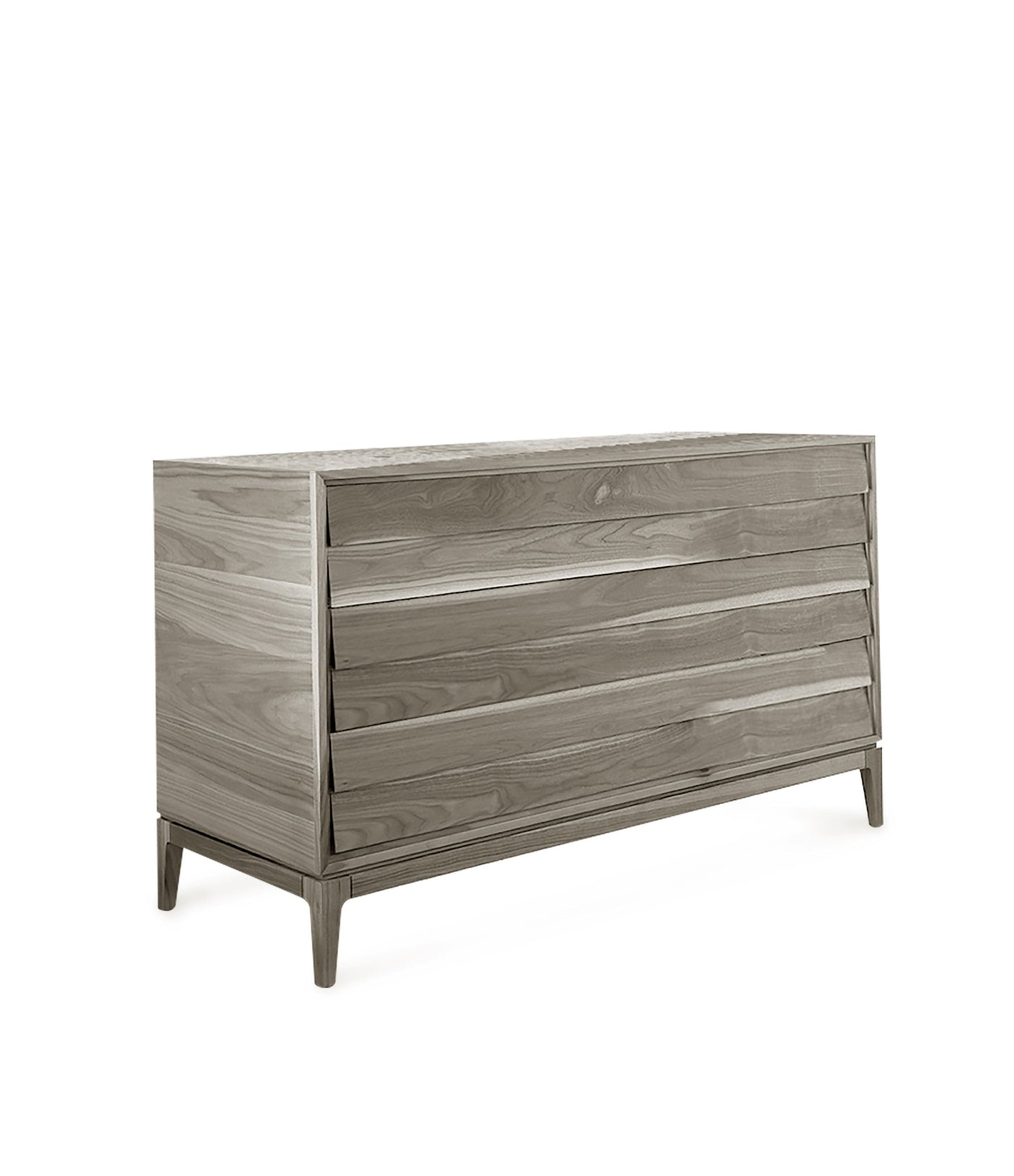 Walnut Wood Chest of Drawers LILIALE 010