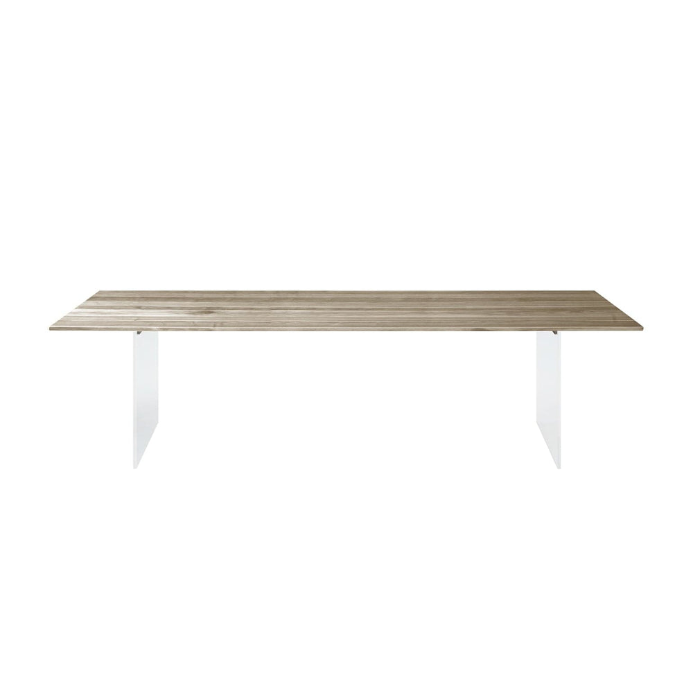 Table with Solid Grey Walnut Wood Top SOSPESO 02