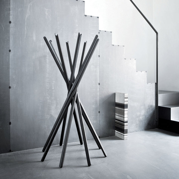 Wood Clothes Hanger SCIANGAI by De Pas, D'Urbino & Lomazzi for Zanotta 03