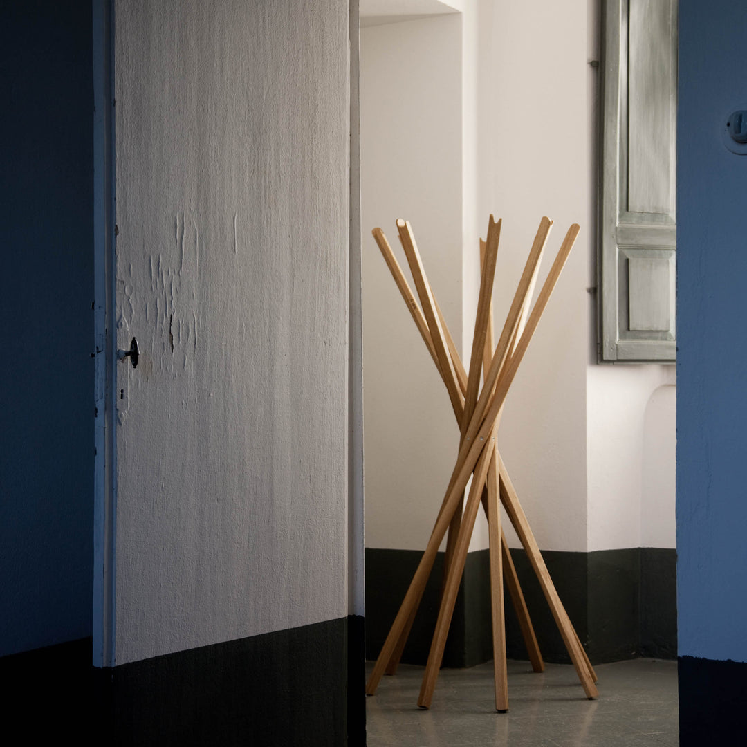 Wood Clothes Hanger SCIANGAI by De Pas, D'Urbino & Lomazzi for Zanotta 06