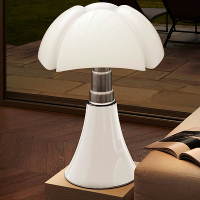 Table and Floor LED Lamp PIPISTRELLO 66-86 cm by Gae Aulenti 01