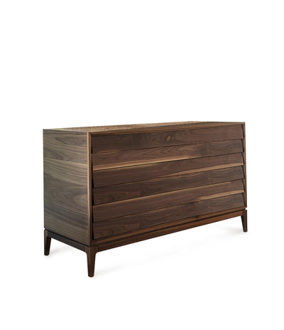Walnut Wood Chest of Drawers LILIALE 09