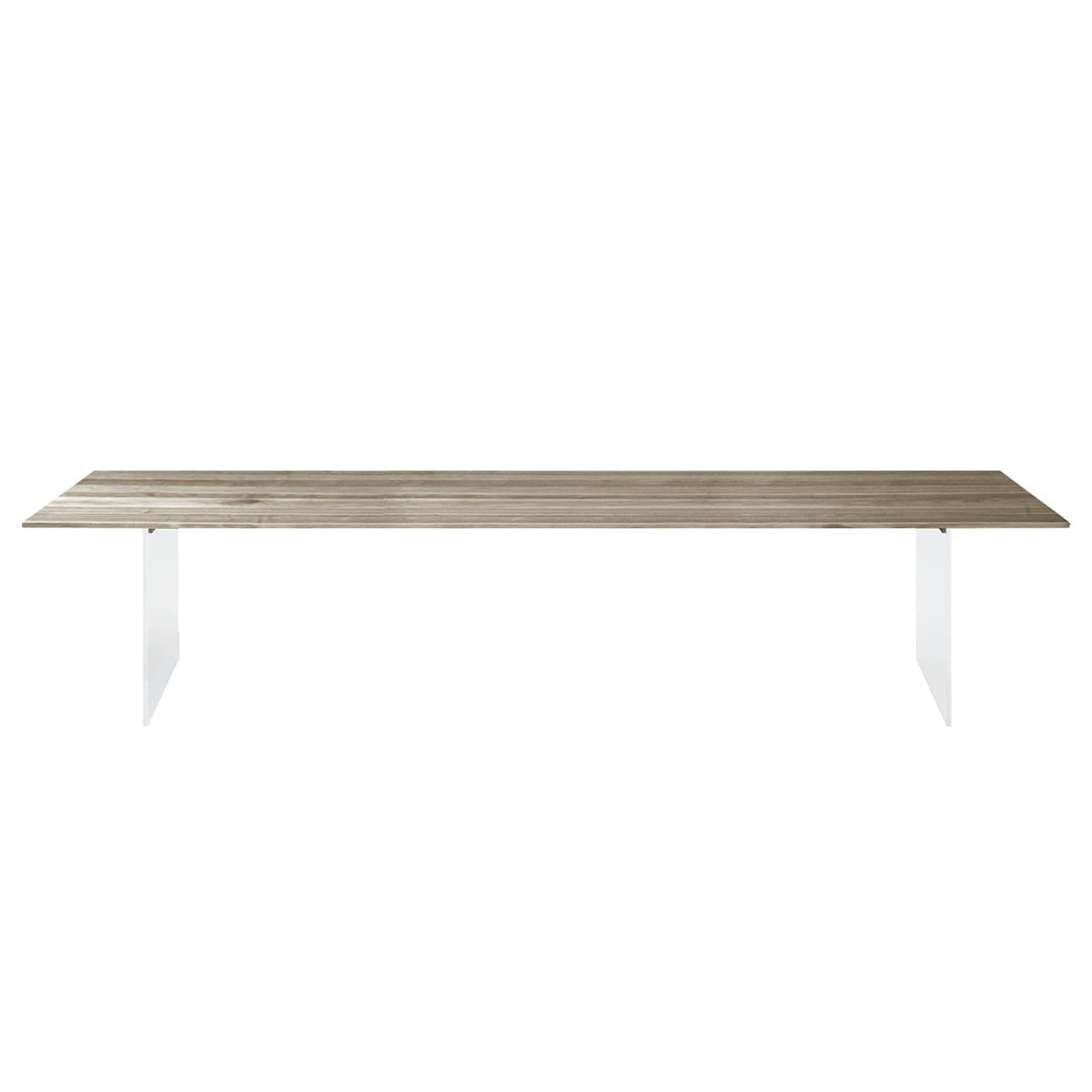 Table with Solid Grey Walnut Wood Top SOSPESO 03