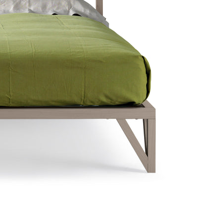 Grey Walnut Wood Bed LEGGIADRO 04
