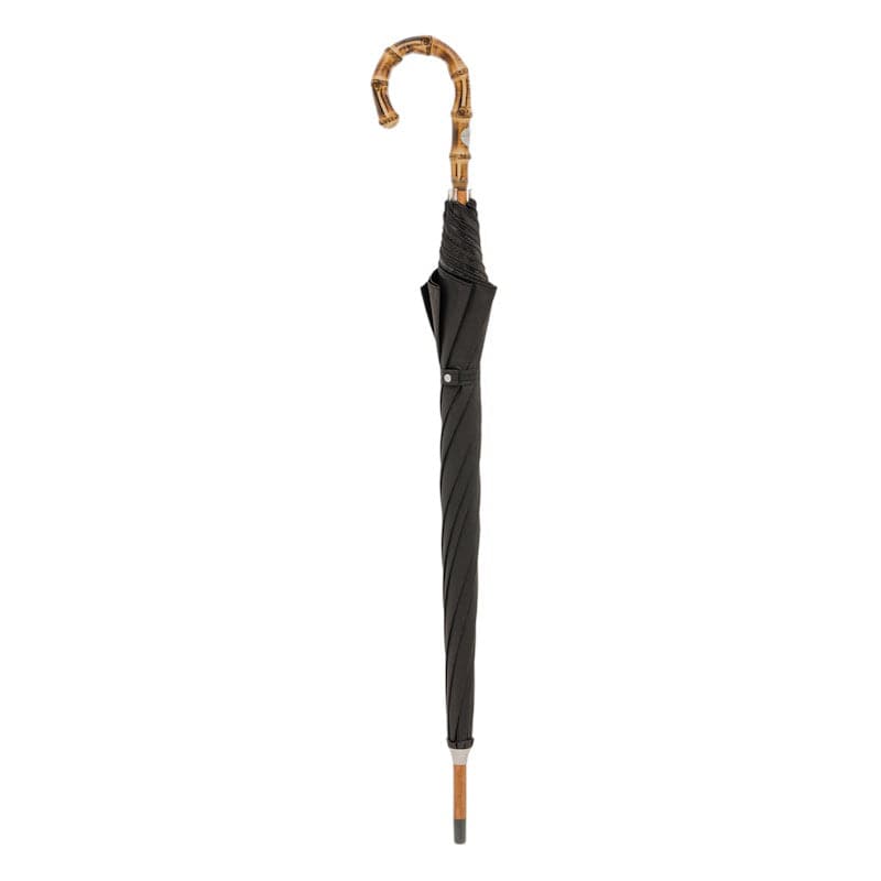 Umbrella OXFORD BLACK with Bamboo Handle. Shop on Design Italy