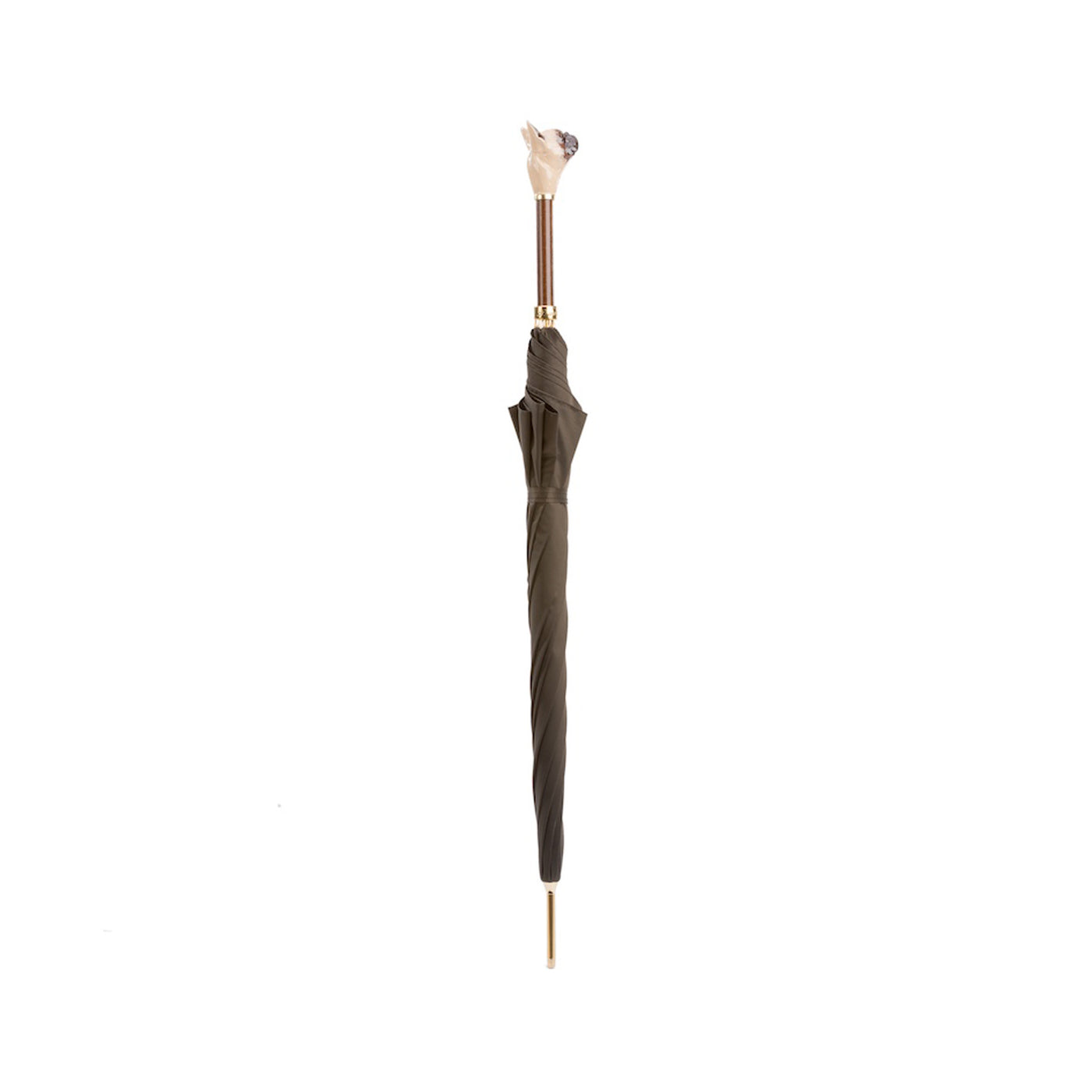 Umbrella FRENCH BULLDOG with Enameled Brass Handle 02