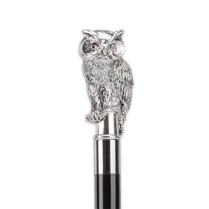 Folding Umbrella OWL with Silver-Plated Resin Handle 06